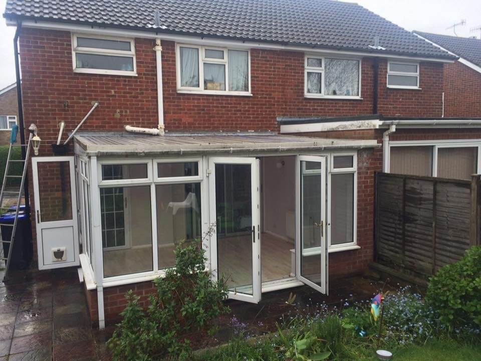 conservatory under construction